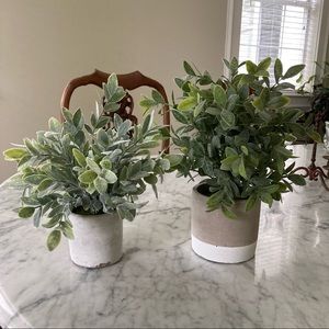 Set of 2 Faux Potted Plants